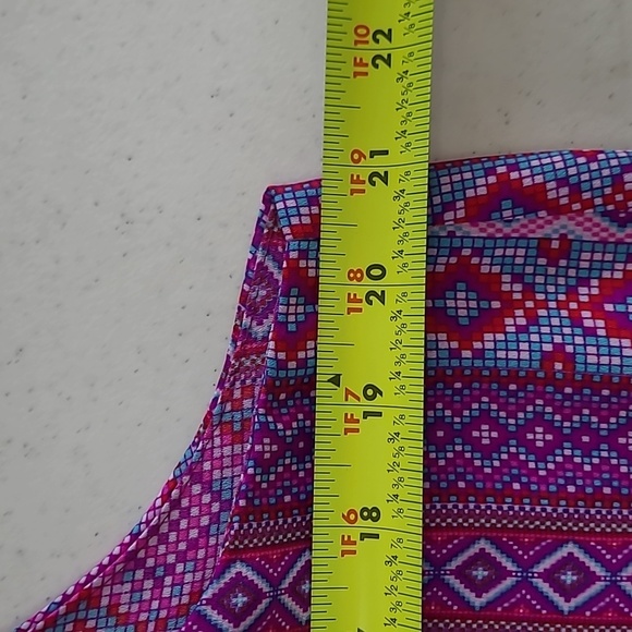 Zac & Rachel women's sleeveless pink & purple patterned top size Large - Picture 7 of 11